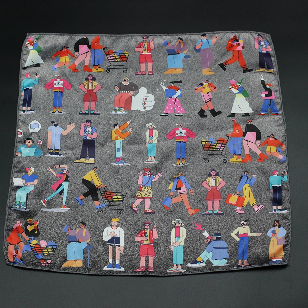 ชุดสูทผู้ชาย Pocket Square Western สหรัฐอเมริกาสไตล์ลําลองพิมพ์ผ้าเช็ดหน้าชุดสูทธุรกิจอย่างเป็นทางการอุปกรณ์เสริม