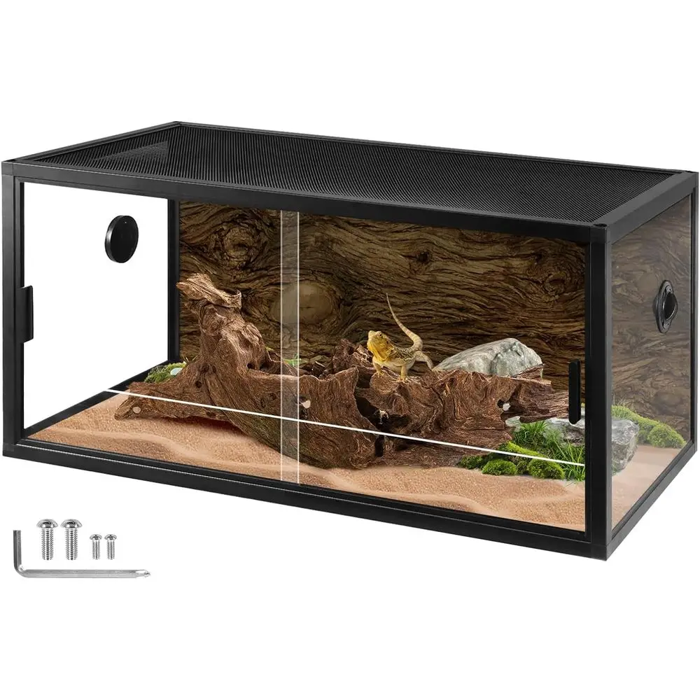 

Ventilated Reptile Habitat for Plant-Based or Breeding Environments