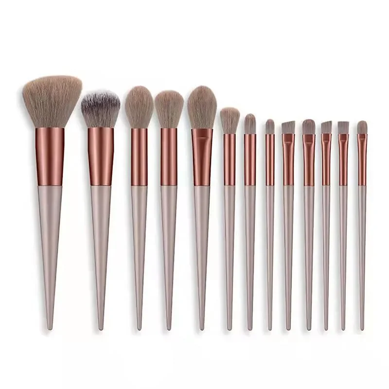 Juego de brochas de maquillaje suaves y esponjosas, 13 Uds., para base cosmética, colorete en polvo, sombra de ojos, Kabuki, mezcla de brochas de maquillaje, herramienta de belleza
