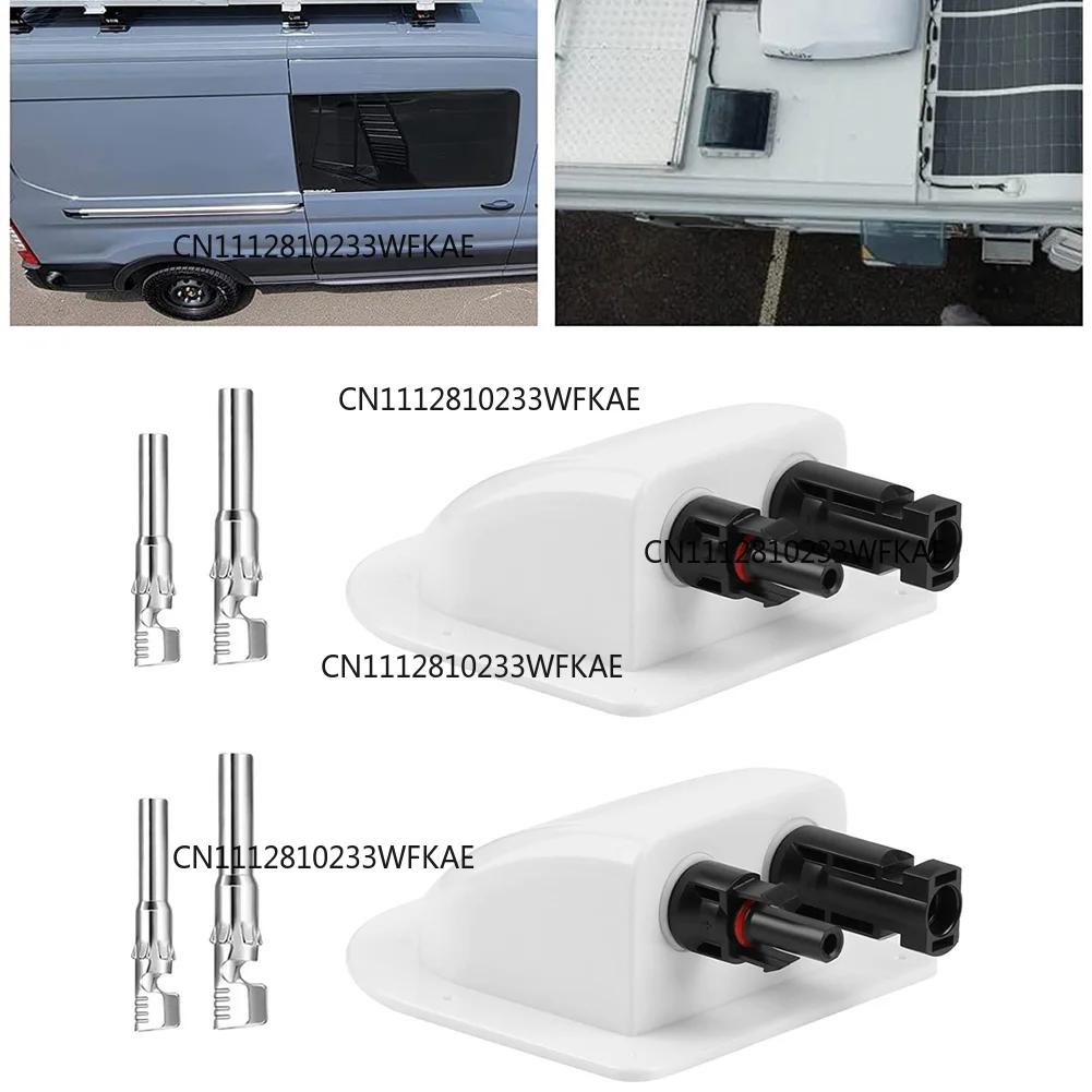 Waterproof ABS Solar Panel Cable Connections Box For Housing Solar Cells RV With 2-input Glands