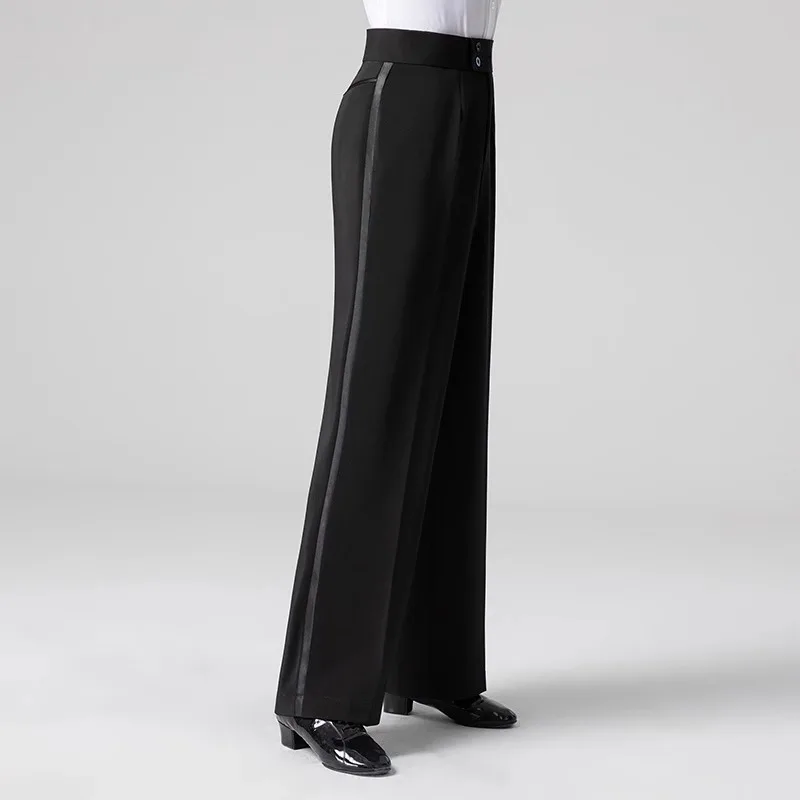 ที่กําหนดเองกางเกงเต้นรําละตินผู้ชายโมเดิร์นเต้นรํามาตรฐานแห่งชาติการแข่งขันสังคมกางเกงขากว้าง