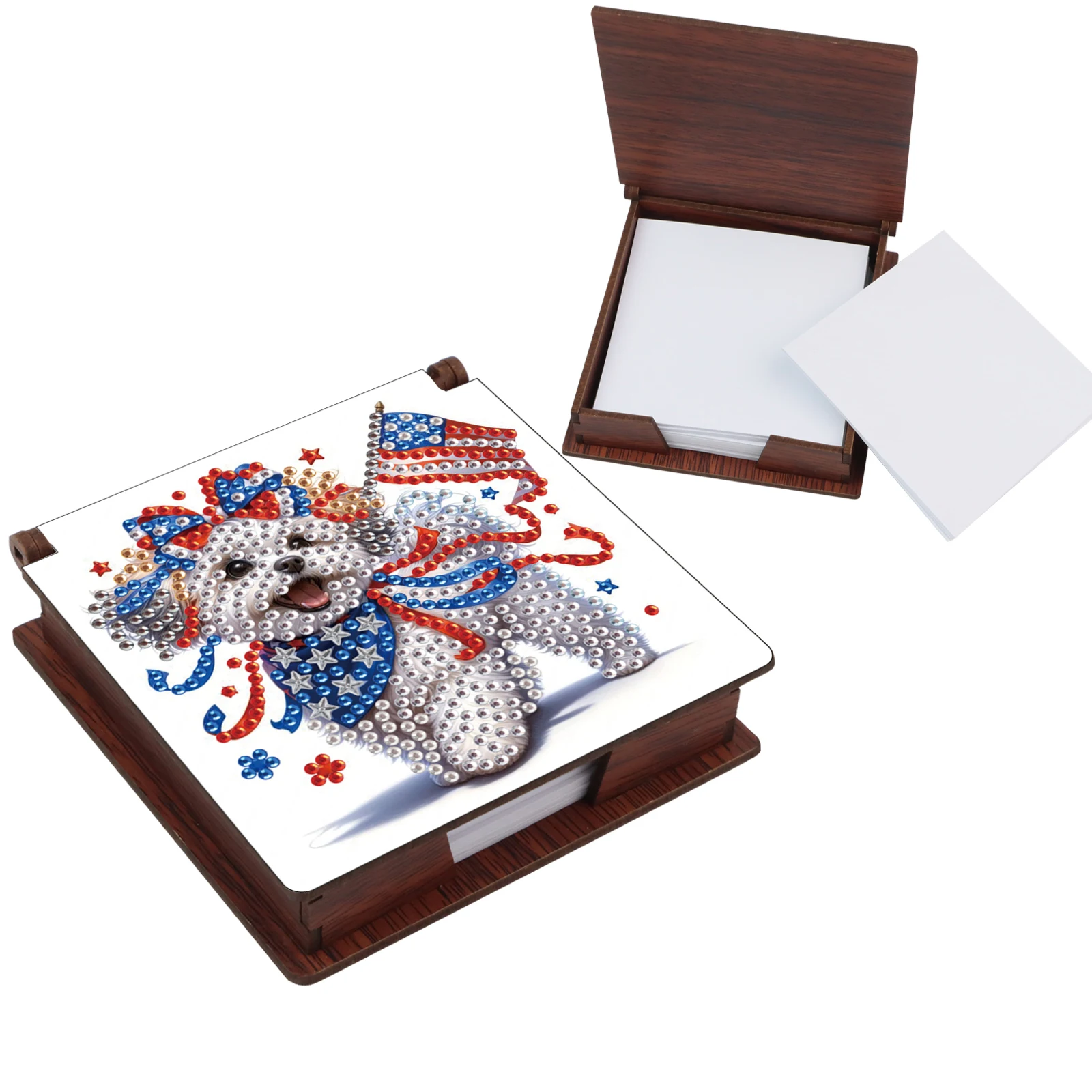 1Pc Diamond Painting Kits Note Box Cute Theme Sticky Note Organizer Sticky Note Set Sticky Note Storage Tools  with Note