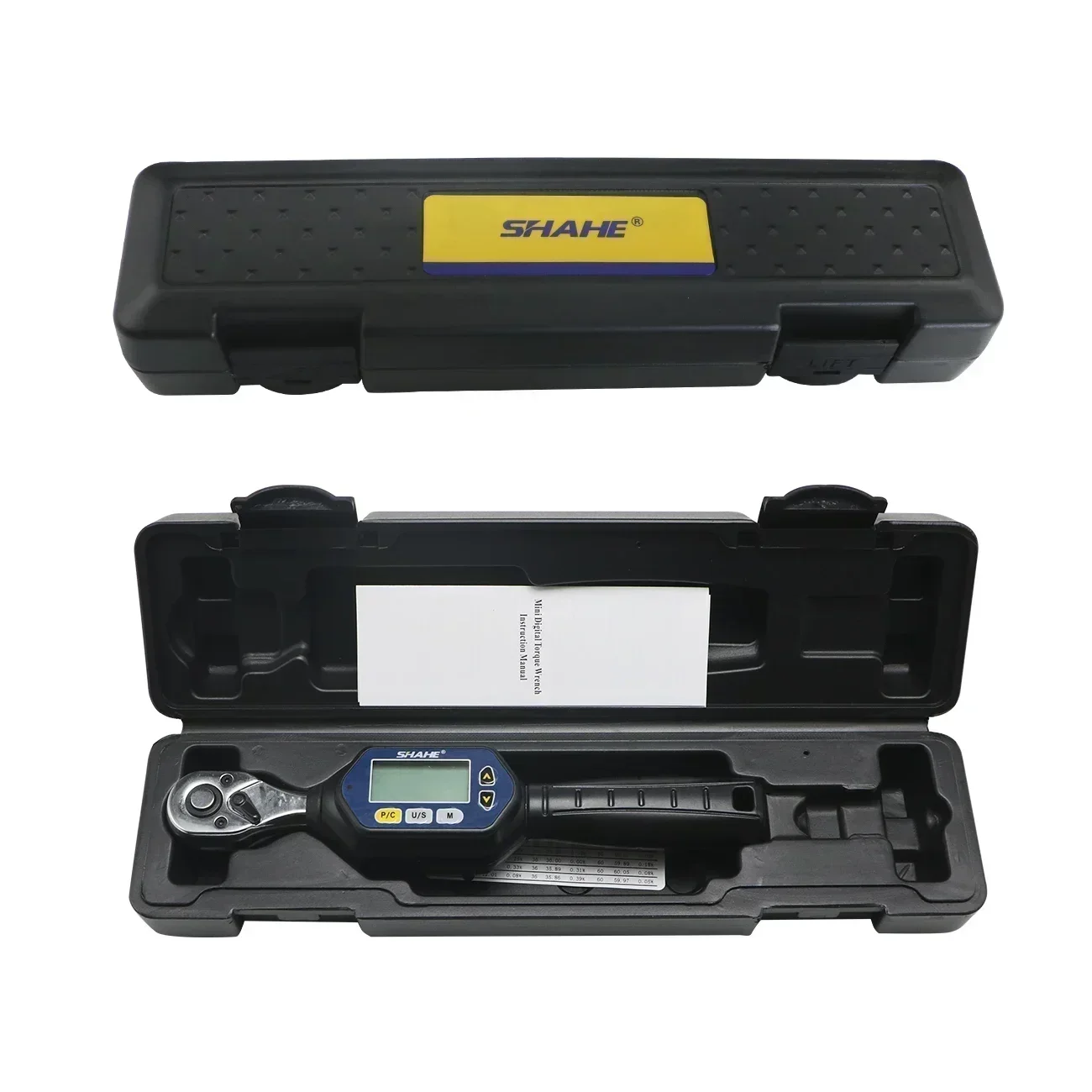 Shahe MINI Llave dinamométrica digital 1/4'' 3/8'' 1/2'' Reparación profesional de automóviles y bicicletas Llave dinamométrica ajustable Herramientas manuales