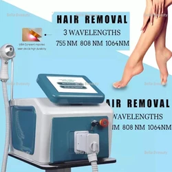 2024 Best Selling 808nm Diode Laser Hair Removal Machine 3 Wavelengths Laser Hair Removal Machine