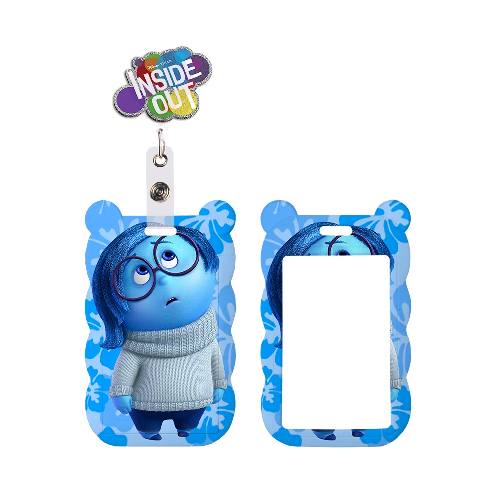 

Inside Out 2 Cute Badge Holder Funny ID Card School Card Reel Clip Resin Pass Hang Rope Lanyard for Girls Accessories Gifts