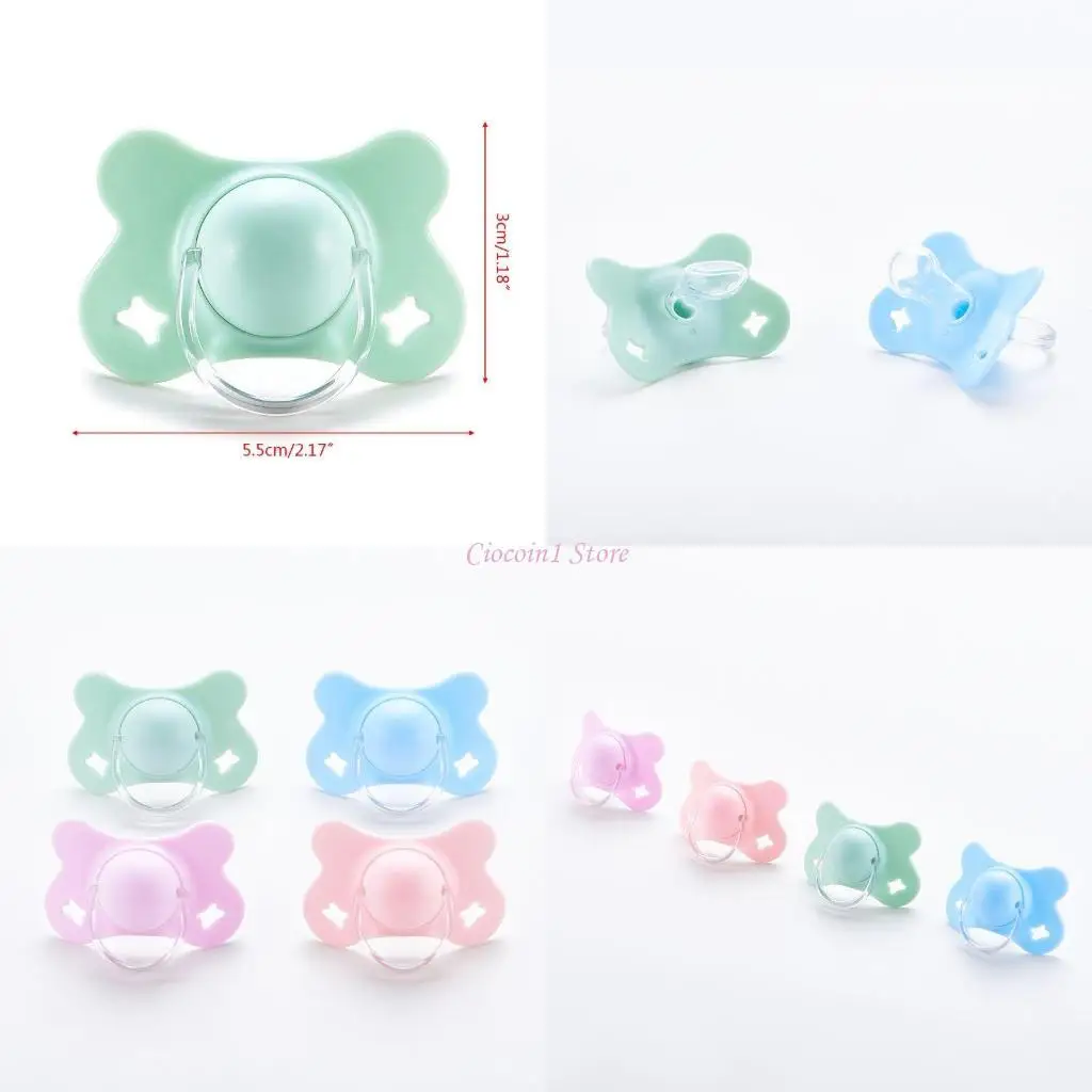 

Y1UB Baby Silicone Pacifier новорожденный для формы бабочки, детские малышные, манекен, плоские круглые для головы.