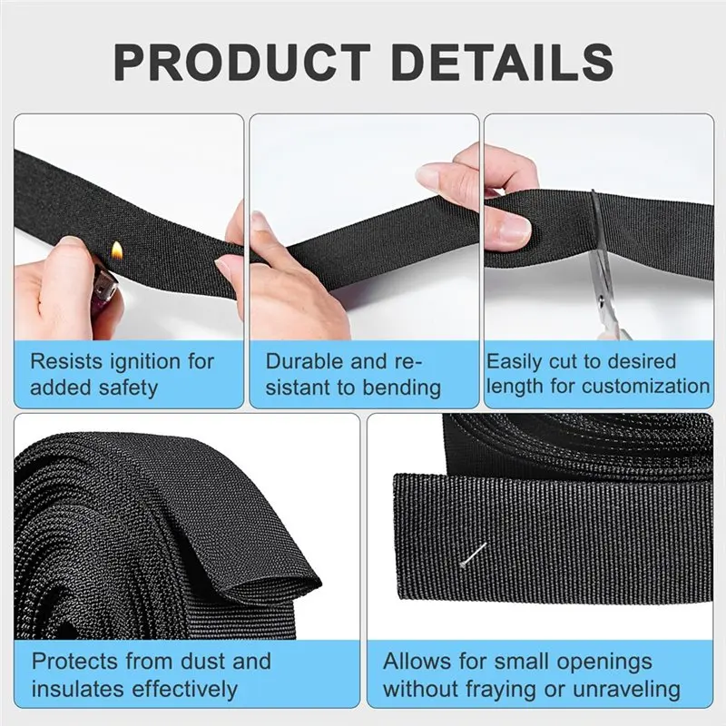 A25I-Cable Cover Nylon Hydraulic Hose Protector Sleeve Sheath For Welding Tig Torch Hose Wrap Sleeve