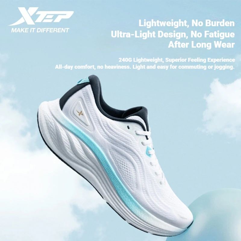 

Xtep Light Boat Women's Ultra-Lightweight Cushioning Anti-Slip Stability Leisure Shock Absorption Running Shoes 874218110062