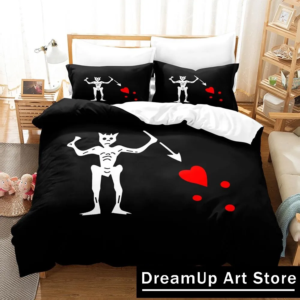 2024 Black Beard Blackbeard Edward Teach Bedding Set Cartoon Anime three-piece set Adult Kid Bedroom Duvetcover Sets 3D Kawaii