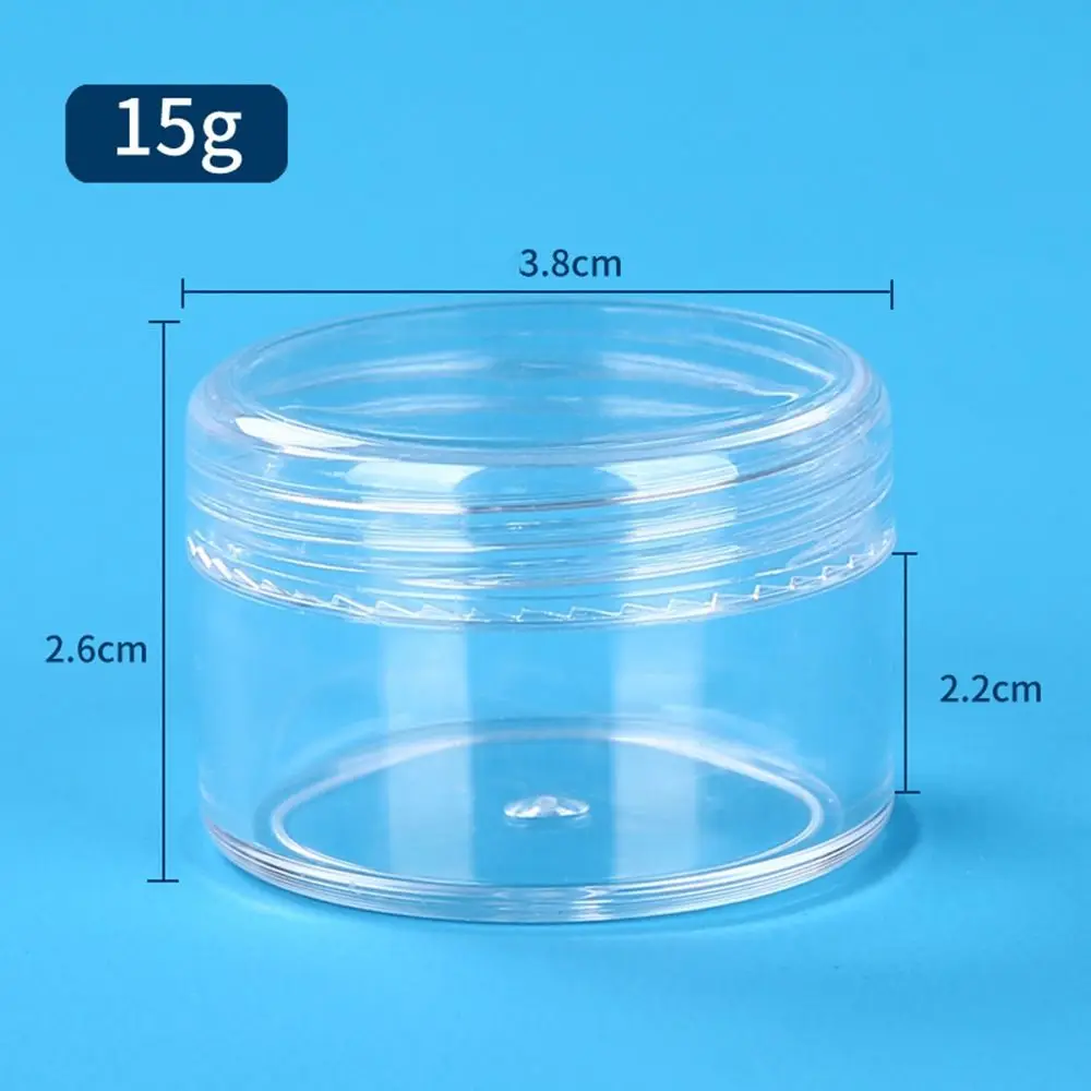 Reusable Transparent Clear Cream Jar Portable Plastic Small Round Jars Multi-purpose Sub-bottling Jewelry Storage Box Women