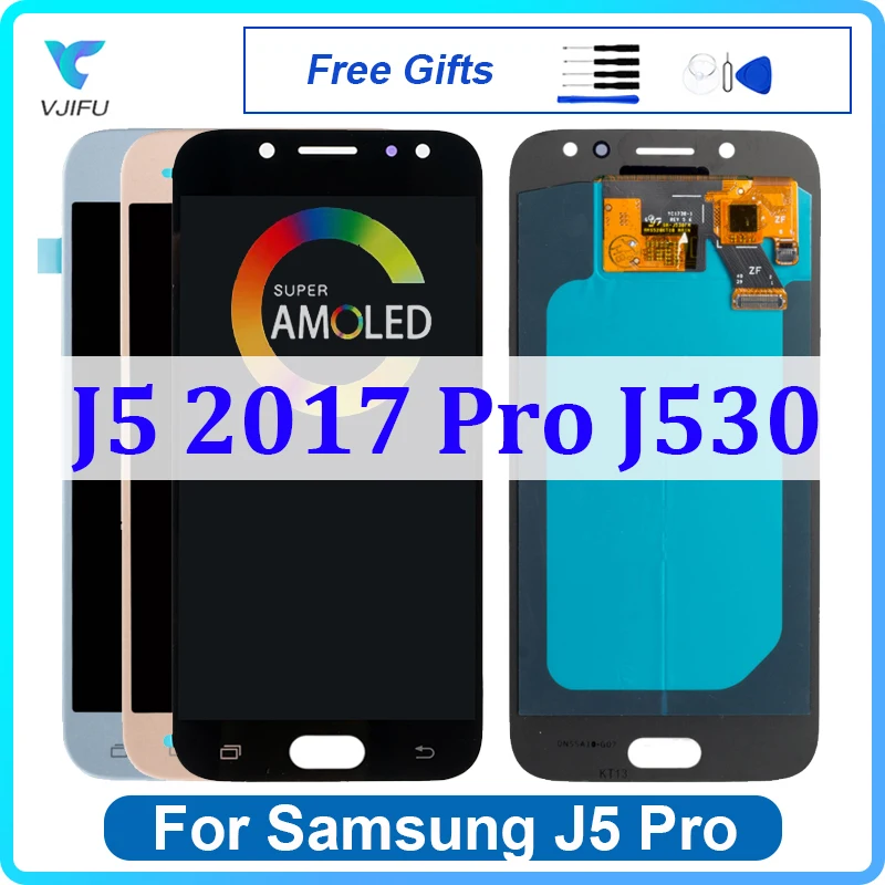 AMOLED J530 Screen For Samsung Galaxy J5 2017 Pro Display J530F/DS J530Y/DS Touch Screen Digitizer Assembly Replacement Repair