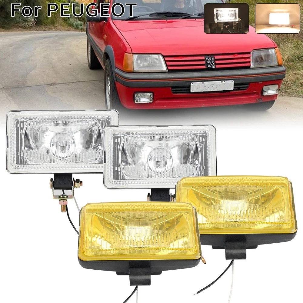 Luces antiniebla delanteras para peugeot 205 GTI CTI 106 306 Mi16, faro de trabajo de conducción, lámpara halógena H3, accesorios para coche