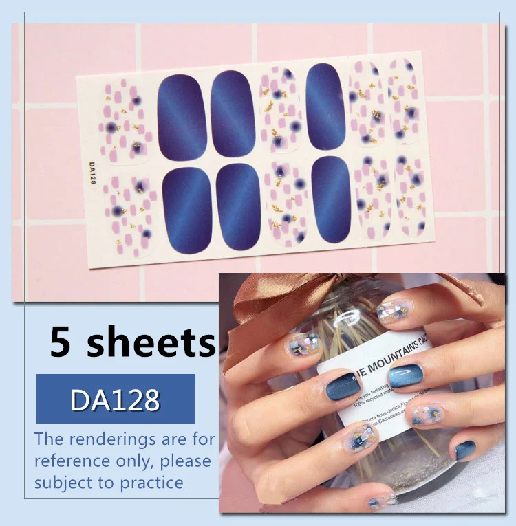 5 Sheets/Pack Stickers Nail Polish Nail Decoration Nails Sticker Designer Self Adhesive Nail Sticker Creative Nail Art Sticker