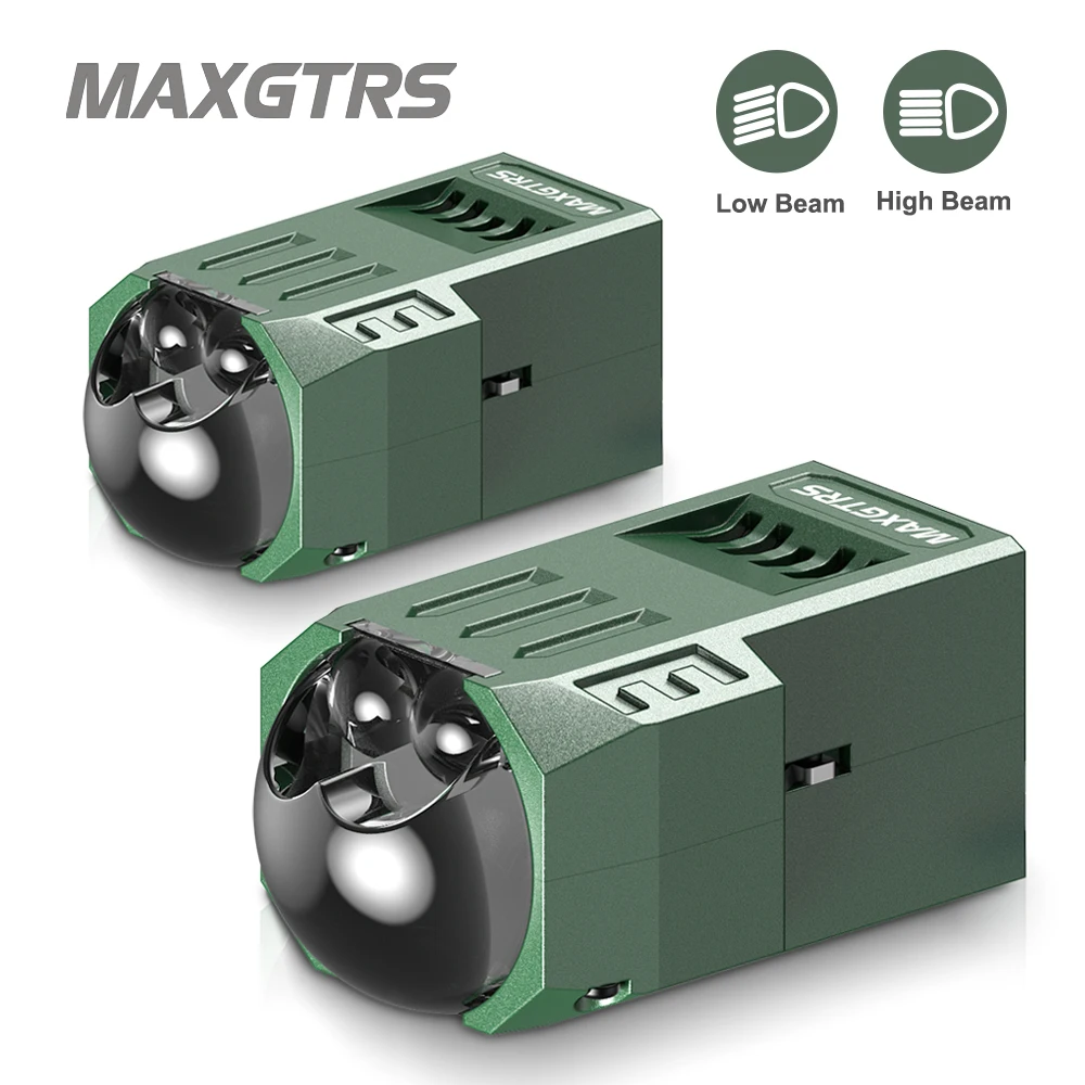 MAXGTRS Bi Led Module 1.5 Inch Matrix Bi Led Projector Retrofit Headlight High Low Beam for 12V Car Motorcycle Auto Accessories