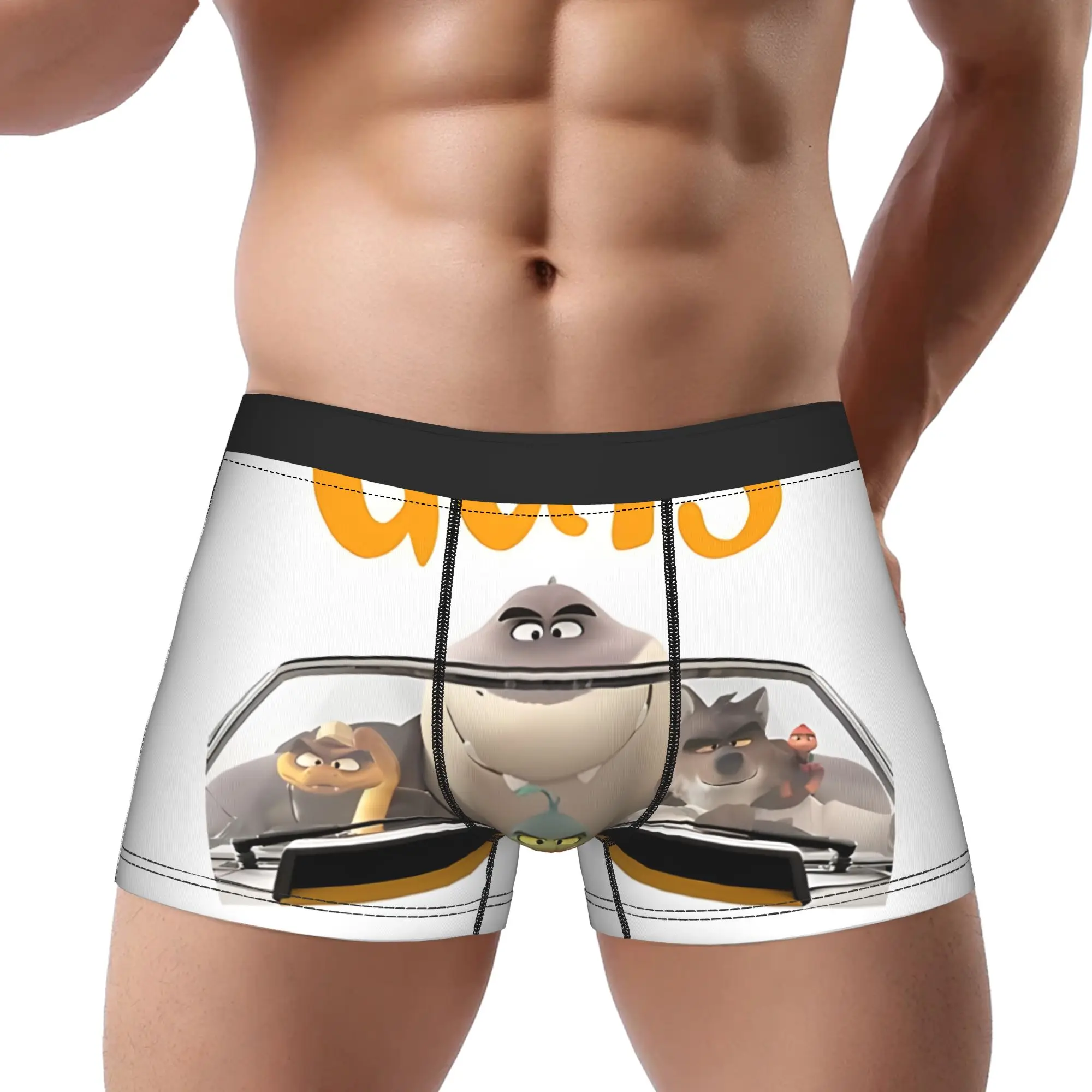 The Bad Guys 2022 Film-Unterhosen, atmungsaktive Höschen, Herrenunterwäsche, The Bad Guys Print Shorts, Boxershorts