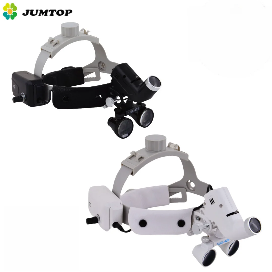 

Dental LED Headlight Loupes 2.5X/3.5X Magnification - 5W Surgical Headlamp with Adjustable Headband, Dentist Equipment