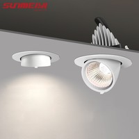 Trunk Spotlight Embedded Stretch Ceiling Lamp Clothing Store Background Wall 18w 30w Adjustable Angle 360° COB Trunk Lamp