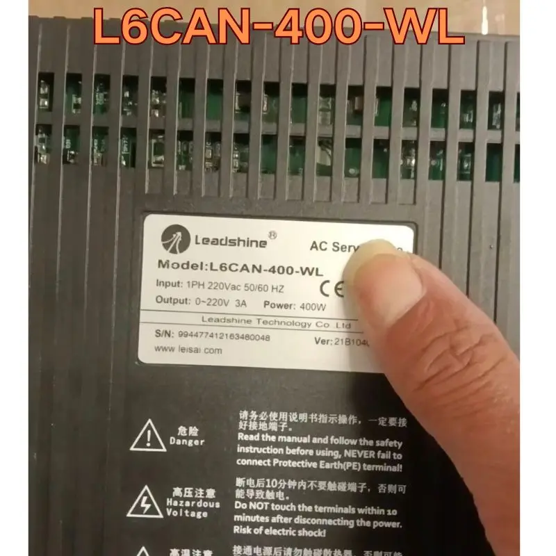Segunda mão L6CAN-400-WL Servo Drive Function Test é normal