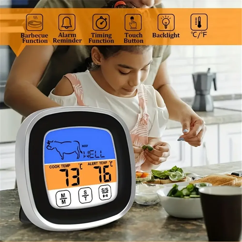 Digital Meat Kitchen Thermometer Stainless Waterproof Meat Temperature Probe Home Food Electronic Thermometer