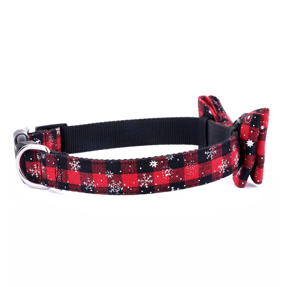 

Pet Collar Christmas Pattern Nylon Adjustable Size S for Pets Dog Cat Snowflake Design Fashionable Walking Collar