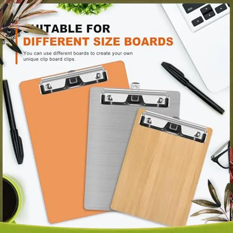 ABDW-Clipboard Clips Mountable Clipboard Clips With Rubber Handles And Hanging Holes - Plywood For Office School Home
