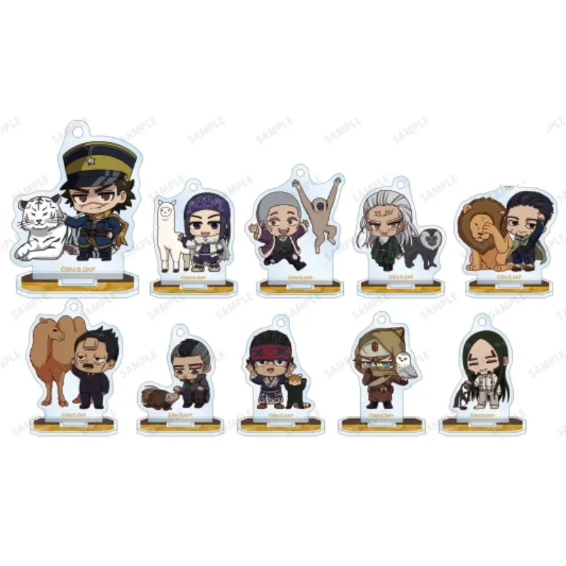 Game Asirpa Yoshitake Shiraishi Hyakunosuke Ogata Saichi Sugimoto Acrylic Stand Doll Anime Mini Figure Model Cosplay Toy Gift