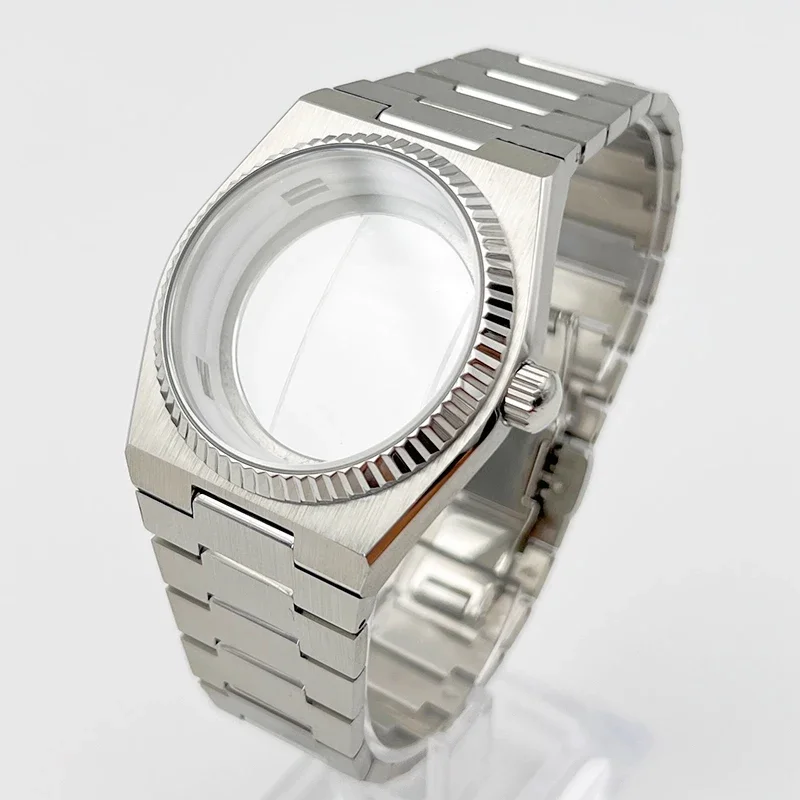 

NH35 Case PRX Super Player Case Sapphire Glass Transparent Back Cover Fits NH35 NH36 Movement Steel Watch Strap PRX Watch Case