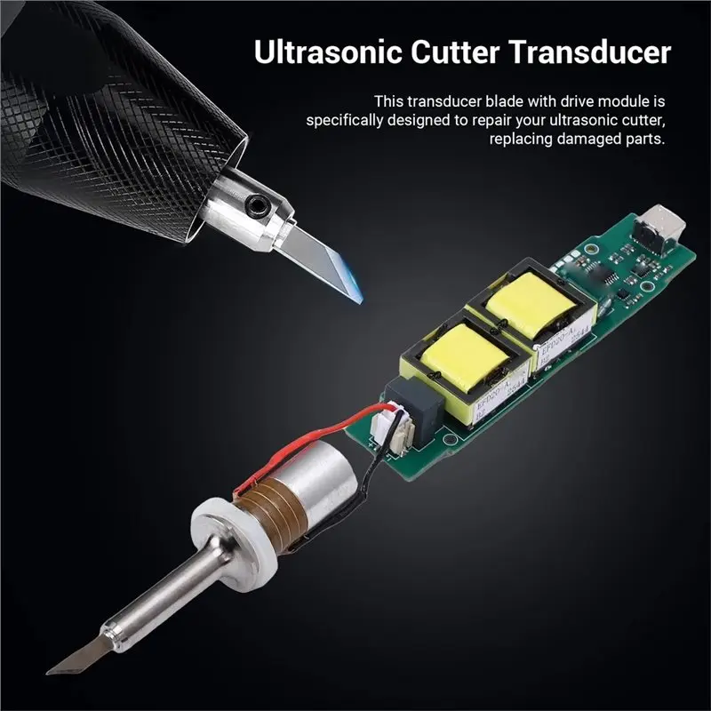 A69EReplacement Ultrasonic Cutter Transducer Kit With Driver Module 40Khz For Accurate Cutting Machines For 3D Print Wood