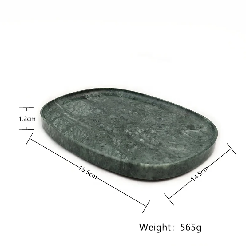 Wholesale 20pcs Customized Natural Marble Tray Oval Shape Marble Serving Tray For Home And Hotel Supplies