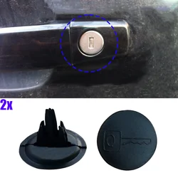 2x Auto Door Handle Key Hole KeyHole Cap Plug Trim Cover Clip Rustproof Black NEW For Opel Astra J H 2004 2005 2006 - 2015 GTC