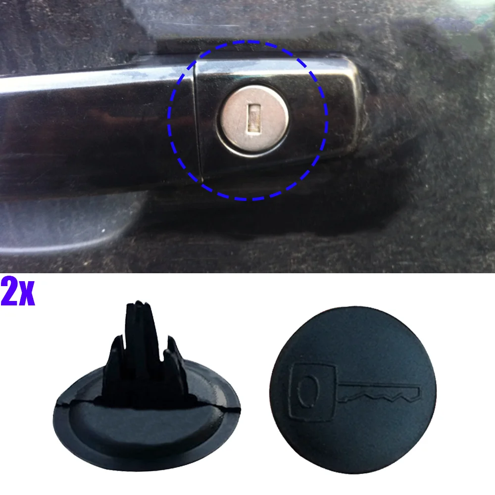 2x Automatyczna klamka do drzwi Otwór na klucz Otwór na klucz Zaślepka Pokrywa Klips Nierdzewny Czarny NOWOŚĆ Do Opel Astra J H 2004 2005 2006 - 2015 GTC
