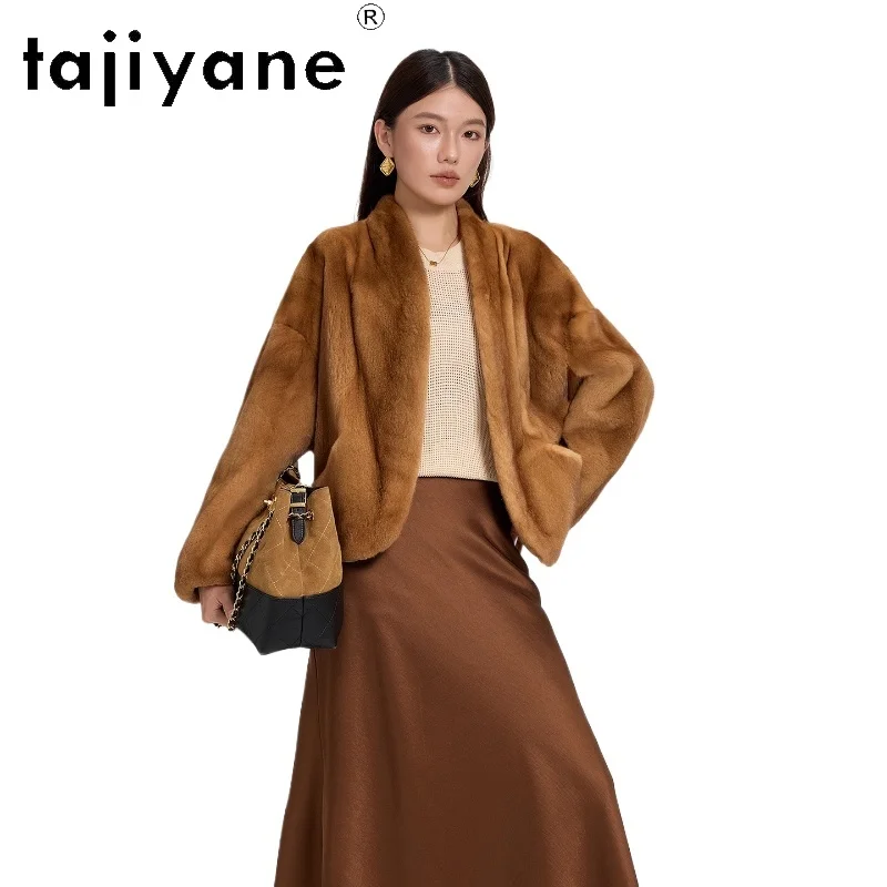 

TAJIYANE 100% Whole Mink Fur Jackets High Quality Short Real Fur Coat Woman Winter New in Outerwears Women Clothing шуба женская