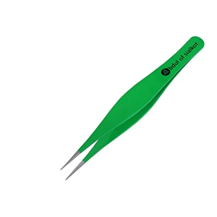 Pointed Tweezers, Needle Nose Tip, Sharp Precision Ingrown Hair, Surgical Pointed for heads and Splinters/Best Tweezers for Eye
