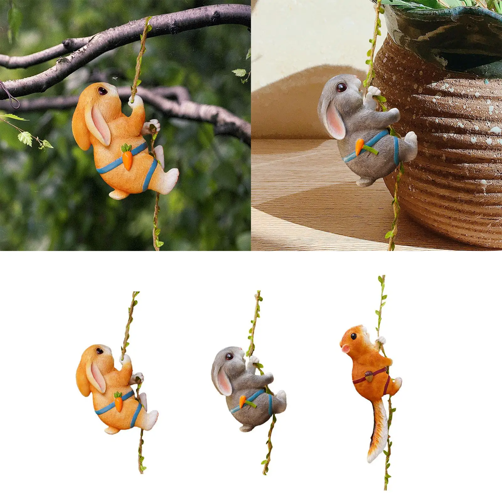 Climbing Animal Figurine Creative Resin Animal Figurine Fairy Ornament Garden