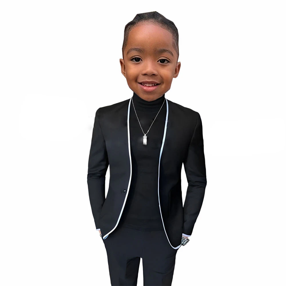 

Kids Clothes Fashion One Button Blazer Sets 2 Piece Solid Color Formal Casual Daily Performance Suits for Boy (Jacket+Pants)
