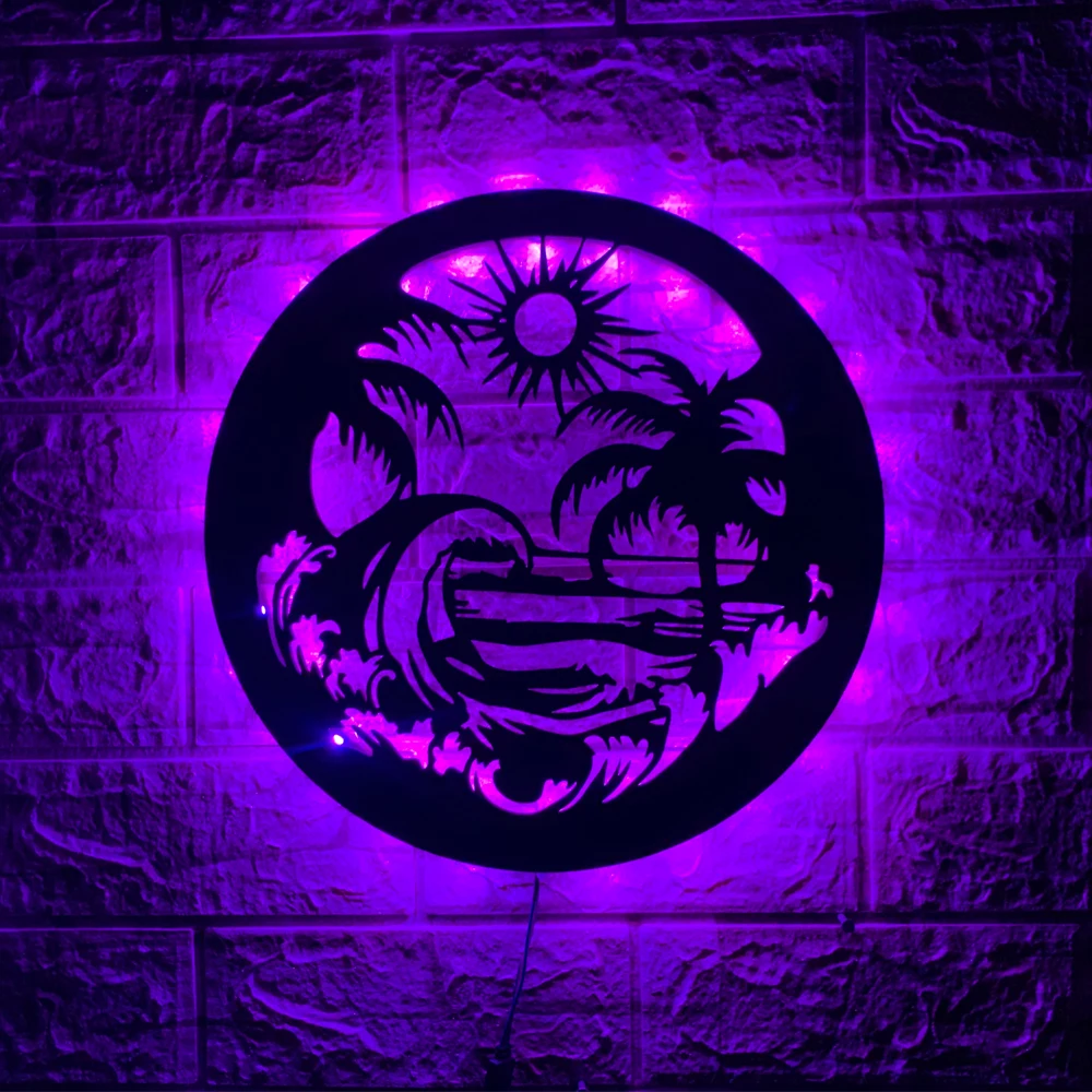 ZK50 Nordic Basswood Luminous Hanging Picture LED Wall Lamp Home Decoration USB Night Light Remote Control Gift