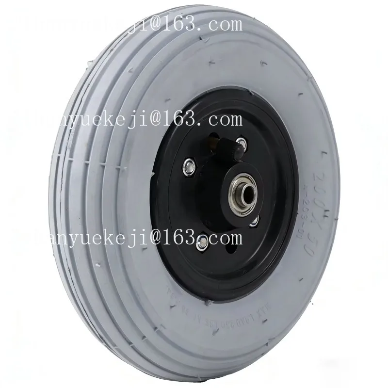 Electric wheelchair accessories, front tires 8 inches, inflatable 200X50 M8 8mm shaft PU material