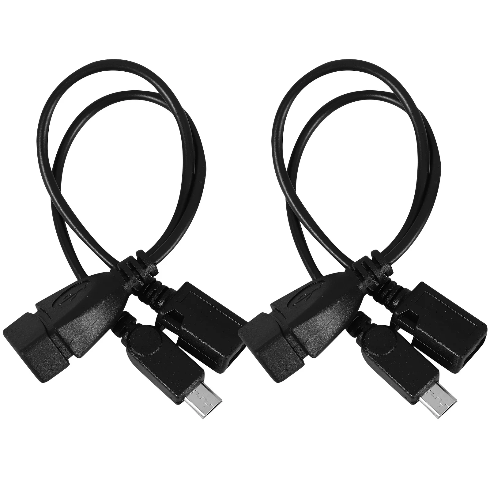 

2pcs Otg Micro Usb To Usb-A Adapter For Tablet Phone Converter Cable Sync Charging Support Usb Devices Hub Fat32 Format