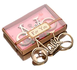 bicycle-design Wine Beer Bottle Opener Cork refrigerator gift package can Kitchen Bar Tools wedding gift wholesale