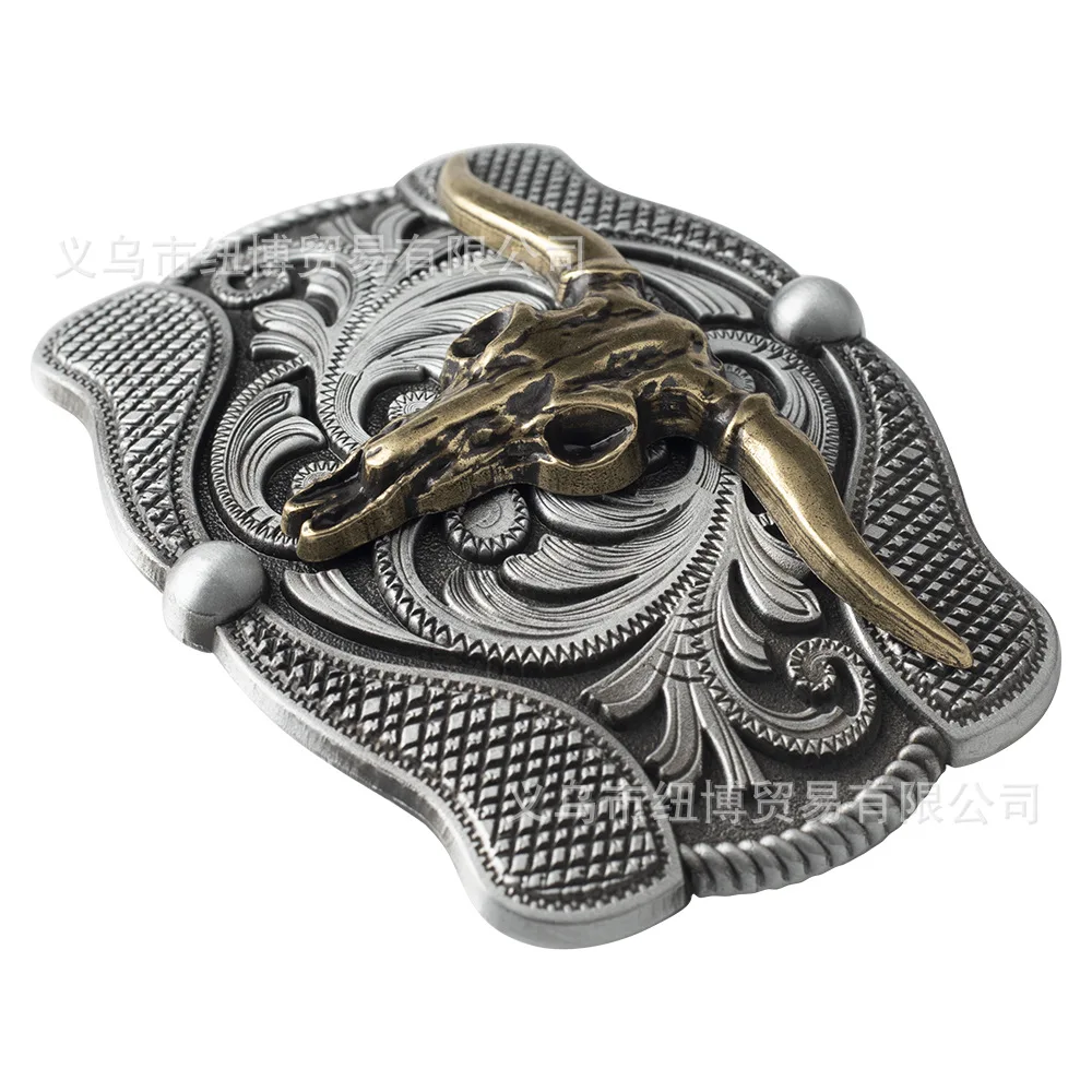 Ocidental Cowboy Belt Buckle, Padrão Decorativo, Bullfighter Bar, Personalidade Acessórios