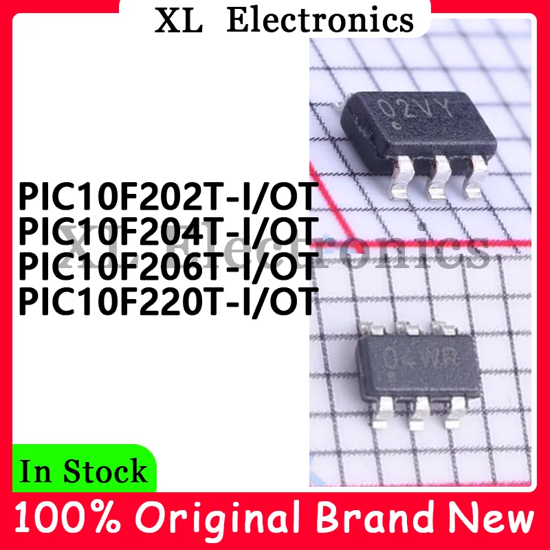 PIC10F202T-I/OT PIC10F204T-I/OT PIC10F206T-I/OT PIC10F220T-I/OT Новый оригинал