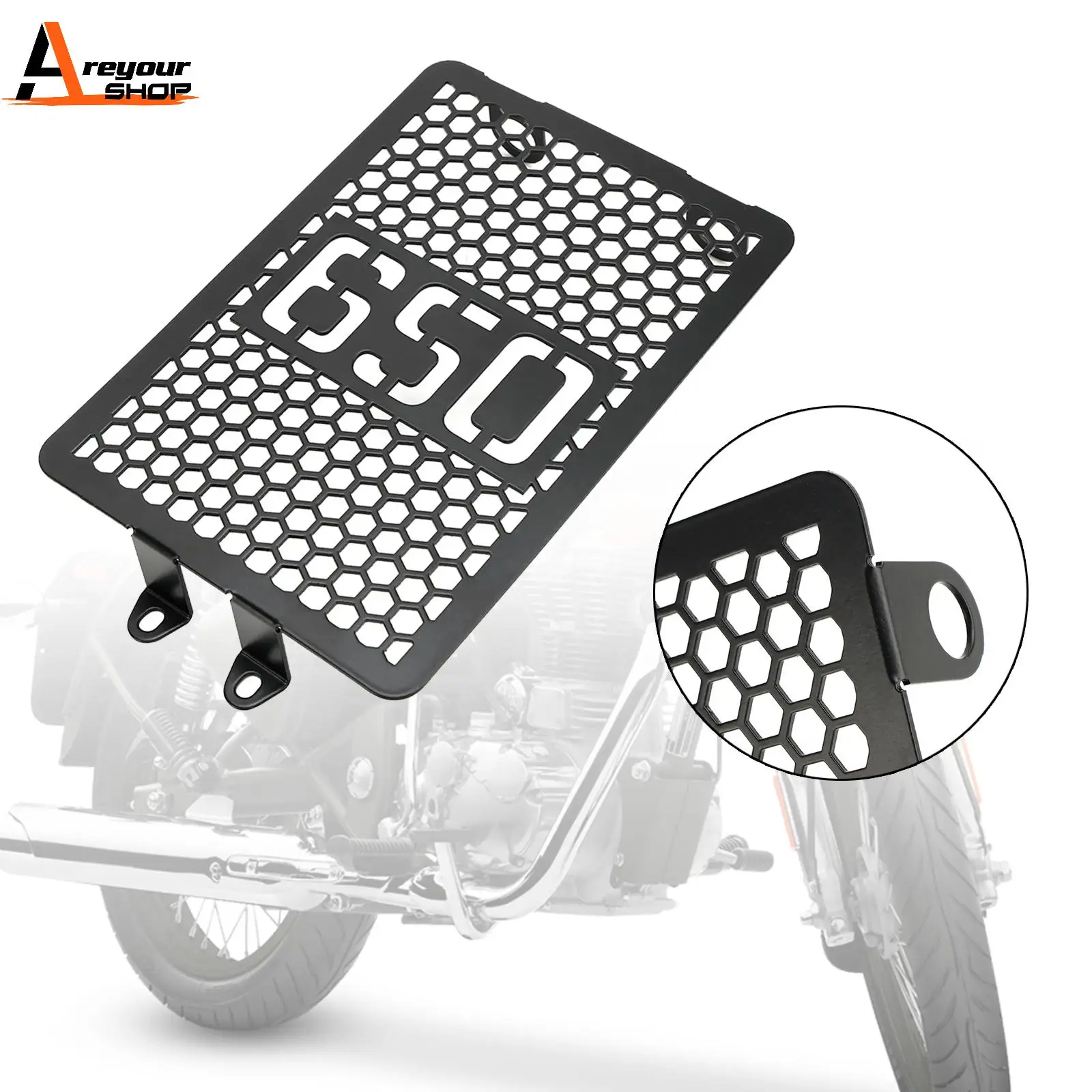 

Areyourshop Radiator Guard Protector Radiator Cover Fits For Interceptor 650 Gt 650 Model
