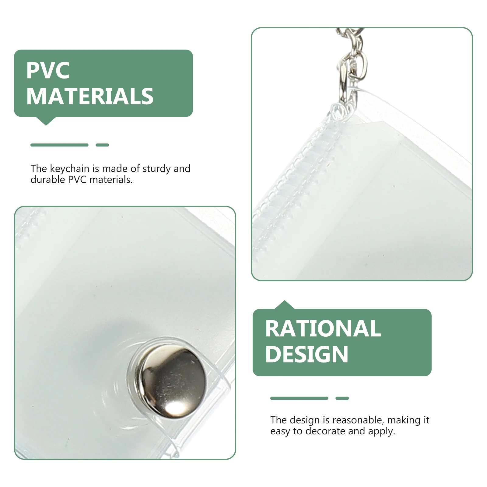 

5pcs Mini Photo Album Keychain 1 Inch Transparent Glitter PVC Photo Holder Key Ring Plastic Keychains Bag Pendant Valentine