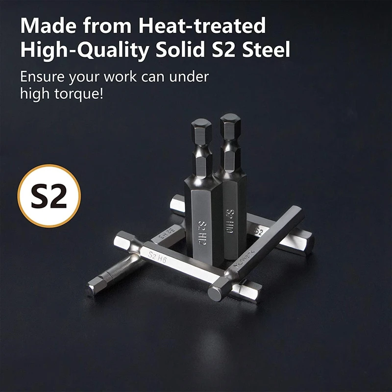 20PC Hex Head Inbussleutel Boor Set 2.3Inch Lange 1/4Inch Diameter Quick Release Schacht magnetische Schroevendraaier Bit Set
