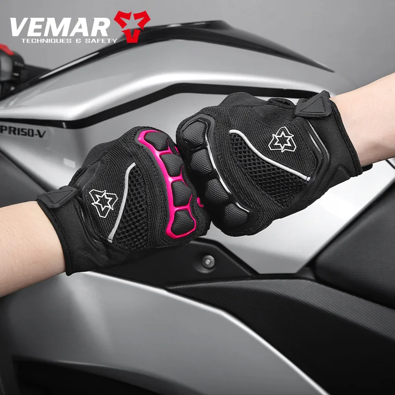 

Motorcycle Breathable Riding Gloves Moto Silicone Protective Anti Slip Gloves Off Road Motorcycle Gloves Reflective At Night