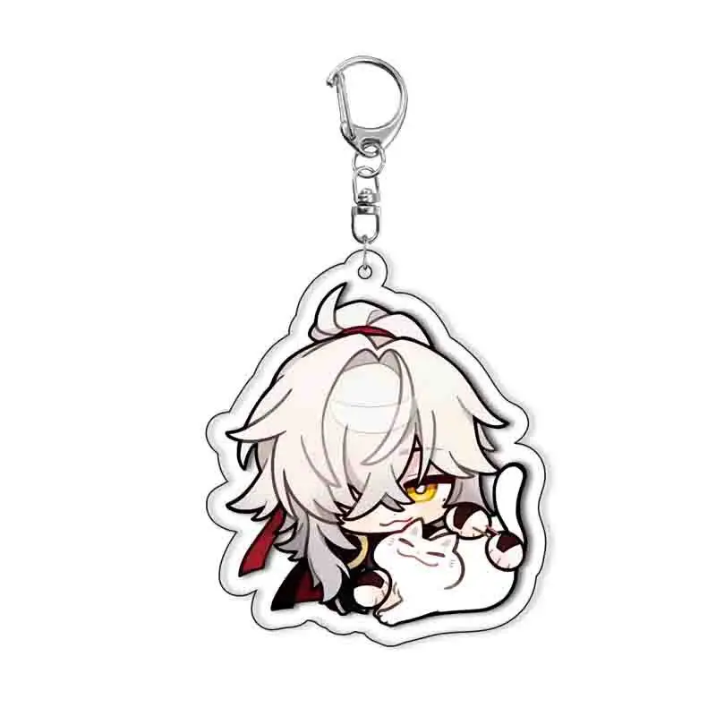 Honkai Star Rail Jing Yuan Anime KeyChain Key Chain Ring Acrylic Bag Keyring Party Pendant Girl Boys Cosplay Costume Accessories