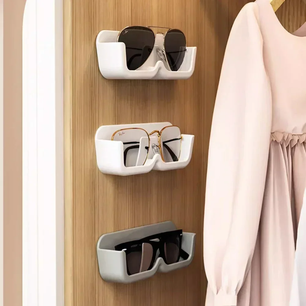 No-punching Sunglasses Storage Box Glasses Wall-Mounted Eyeglasses Holder Cases Display Holder Bedroom Desktop Organizer Rack