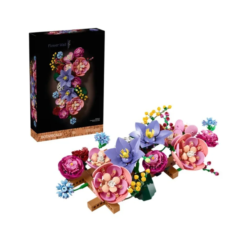 Künstlicher Blumenstrauß DIY Bausteine Botanische Kollektion Heimdekoration Rose Orchidee Topfpflanze Geschenke für Frauen Mutter Ehefrau