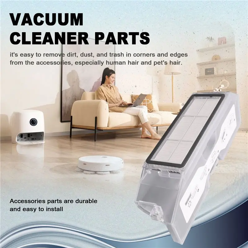 Сменный пылесборник для Roborock Q Revo Curv с HEPA-фильтром, робот-пылесос, мусорная корзина, запасные части, аксессуары