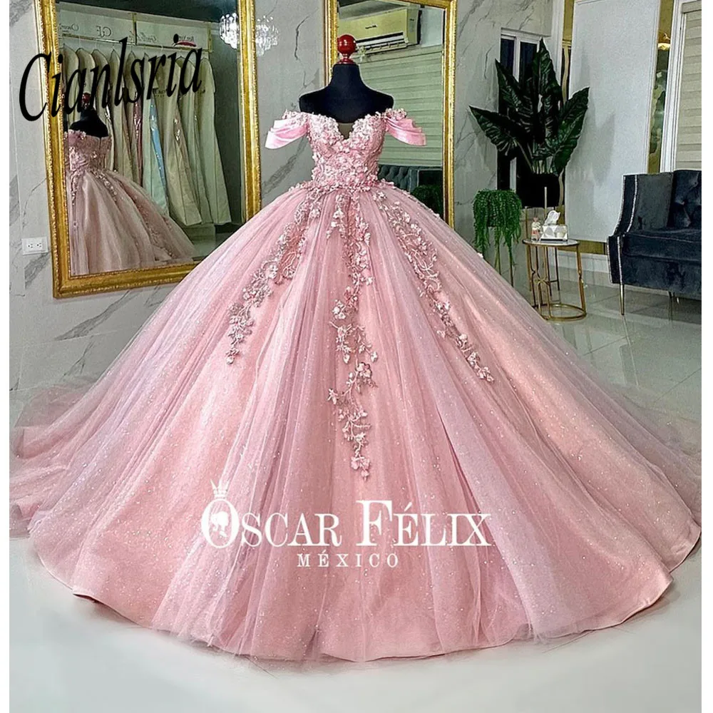 Pink Quinceanera Dresses Ball Gown Birthday Party Dress Sweet 15 16 Dress Graduation Gowns vestidos de 15